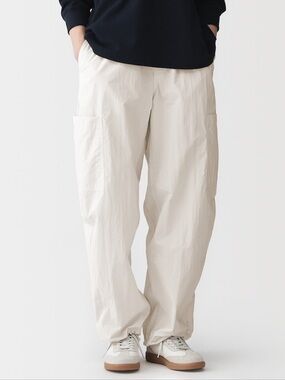 MUJI Ladies' Water Repellent Utility Easy Wide-Fit Pants
